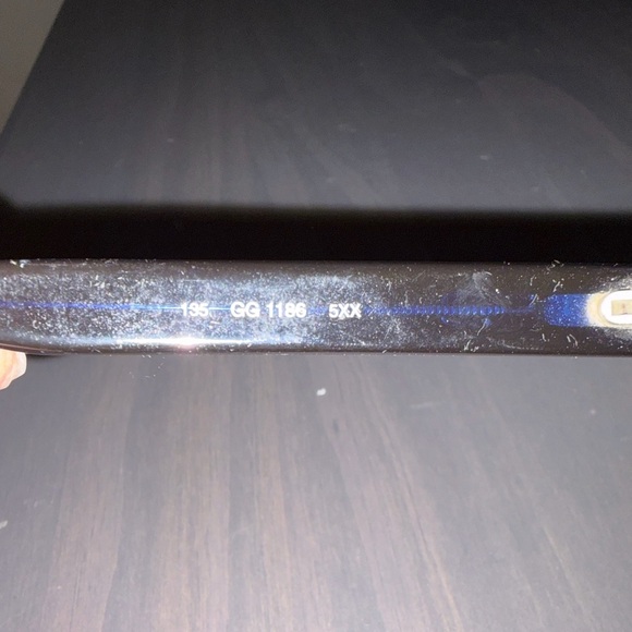 Vintage Gucci Black Oval Eyeglasses gg1186 5xx - Picture 3 of 4